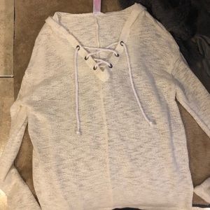 White transparent sweater